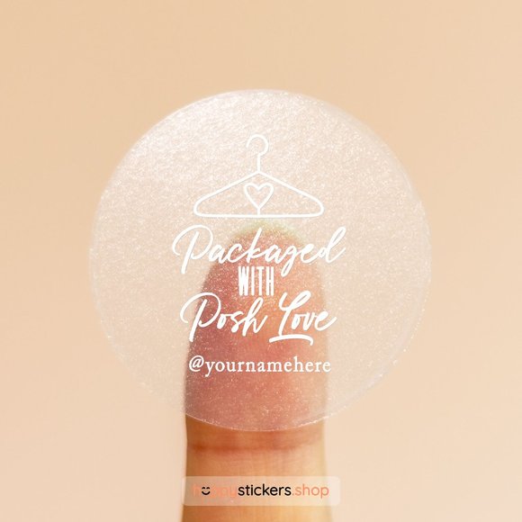 Packaged with Posh Love! Stickers & Labels with your custom text - Picture 9 of 17